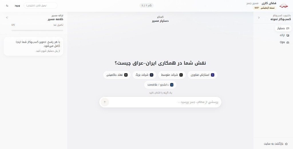 رابط دستیار مسیر جسر