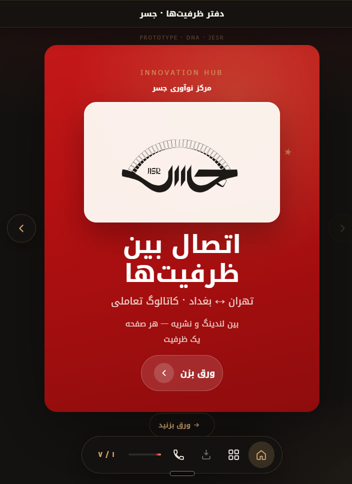 نمونهٔ کاتالوگ تعاملی جسر